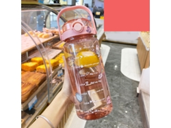 Botella De Agua Grande De 1500 Ml Con Pajita, 2 Métodos Para Beber, Escala Transparente, Pc Pp, Para Uso En El Gimnasio.