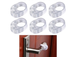 Protector De Pared Para Manillares De Puerta, Transparente Suave Pequeño, Paquete De 6 Piezas