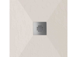 Plato De Ducha Pizarra Dexa Crema  90x120 Cm Rejilla Acero Inox.