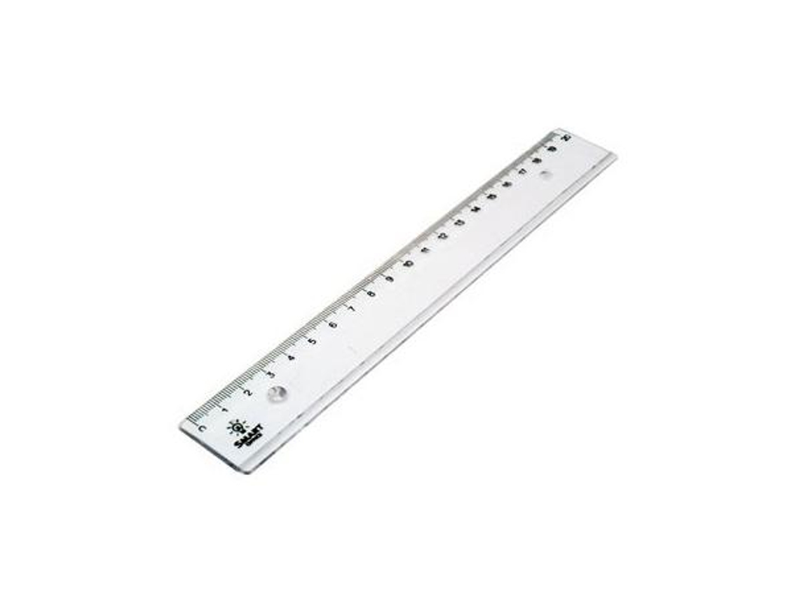 Régua Plástico Cristal Smart Office 20cm -1ud
