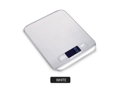 Balanza De Cocina Marca Kang - Balanza Electrónica De Acero Inoxidable - Resistente Al Agua Y A La Humedad - Blanca, 10 Kg