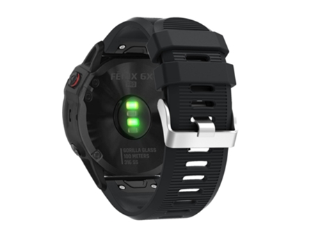 Correa de Silicona grano cruzado para Garmin Fenix 7X/6X Sapphire GPS/6X Pro/6X GPS/5X GPS/5X Plus - negro