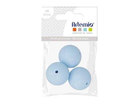 3 Rondas Redondas De Silicona 15 Mm Azul Pastel Artemio