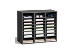 Organizador de documentos y archivos Tekmaquinas con 24 compartimentos en MDF gris