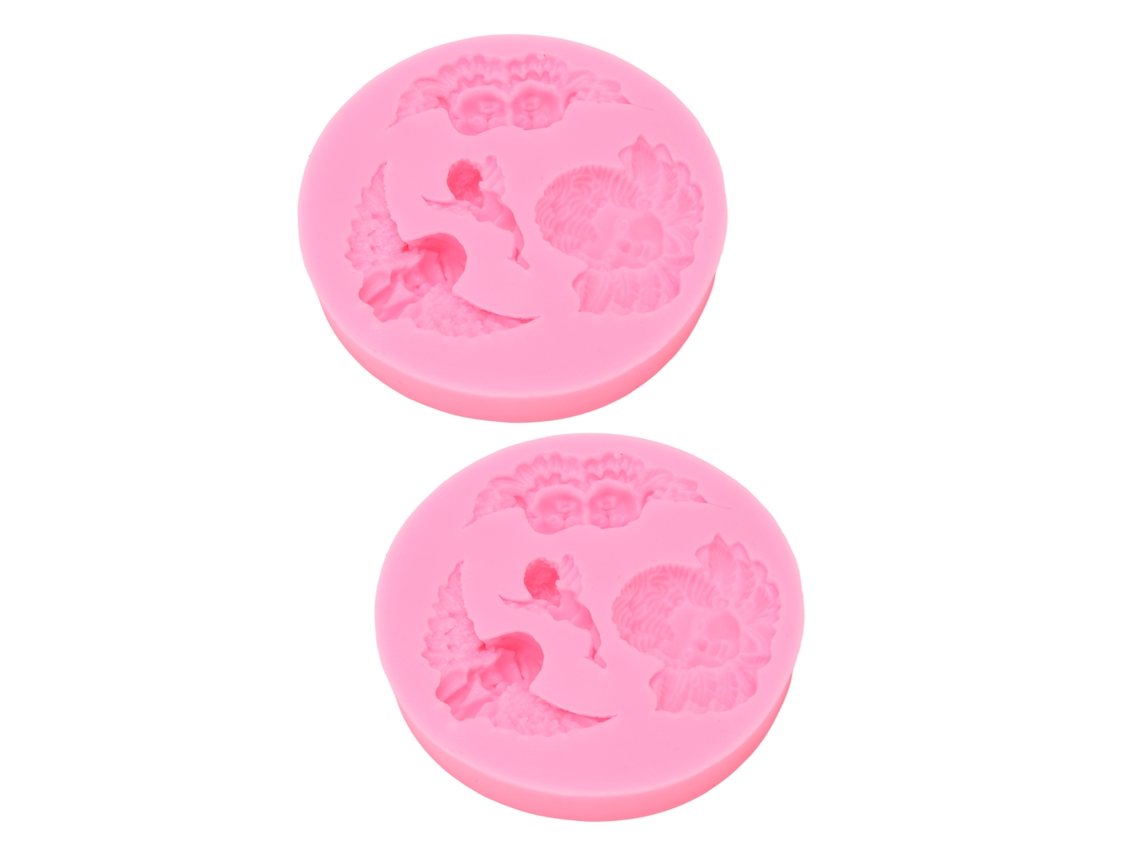 2 Moldes De Silicona Baby Angel Para Pasteles, Chocolate, Azúcar Y Otros Alimentos - Flexibles Y Fáciles De Limpiar.