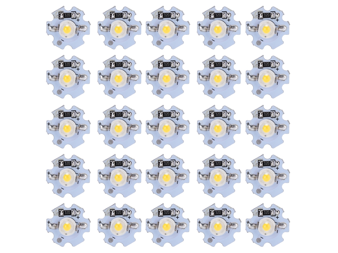 25 Bombillas Led De 0,5 W Y 5 V Con Placa De Aluminio, Luz Natural 4000-4500 K