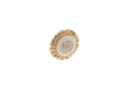Pomo Para Muebles De Zamac Y Porcelana Diámetro 41mm Chapados En Oro Lote De 6