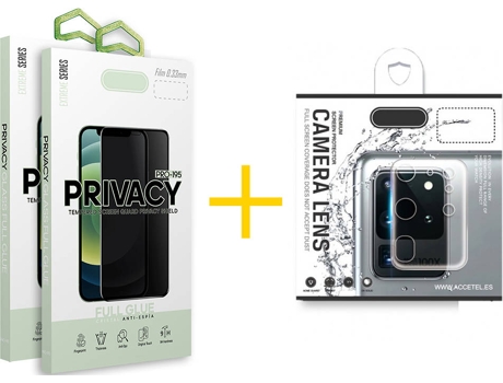 Kit 2 Protectores de Cristal Templado Samsung Galaxy M12 SKYHE Anti Spy (Transparente)