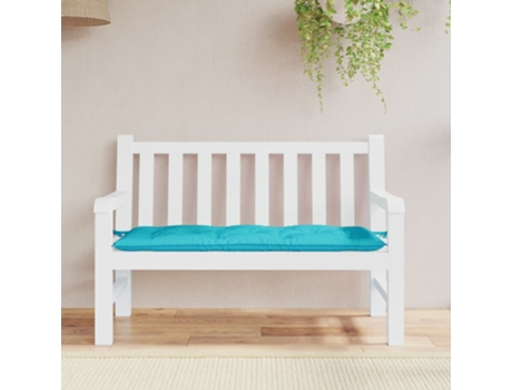 vidaXL Cojín para banco de jardín tela turquesa 120x50x7 cm