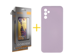 Pack 2 X Película de Vidrio Templado Full + Funda ACCETEL para Samsung Galaxy A26 5G Silicona Líquida Roxo
