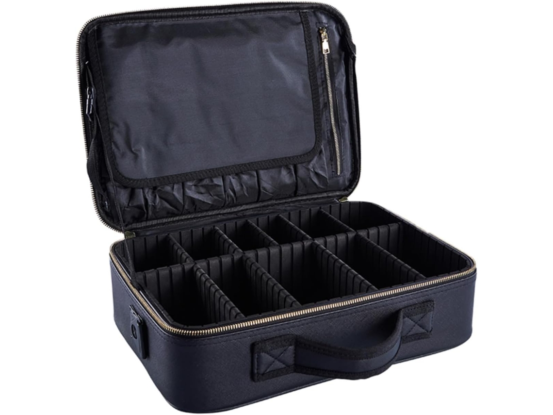 1 Neceser Portátil Con Compartimentos Para Viajes, Práctico Estuche De Almacenamiento.