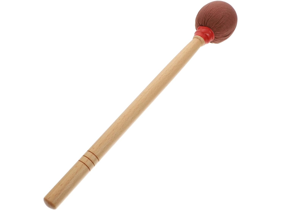Mazo De Algodón Con Parche De Percusión Marrón Para Bombo, Baqueta Profesional, Fácil De Usar.