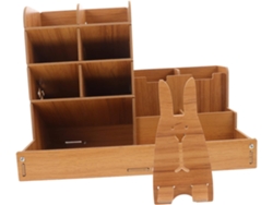 Organizador De Escritorio De Madera, Portalápices, Almacenamiento De Oficina Con Útiles Escolares