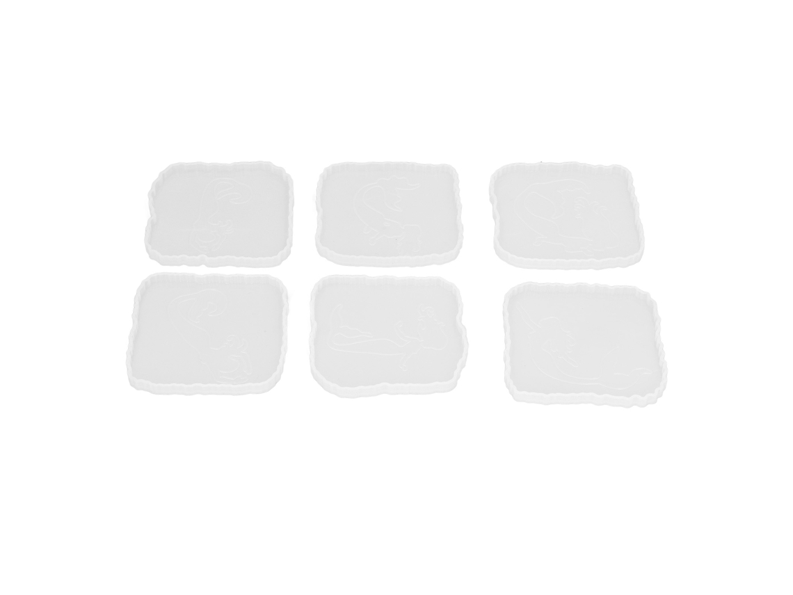 Juego de 7 posavasos con forma de cactus, divertidos y originales, antideslizantes y con aislamiento térmico.