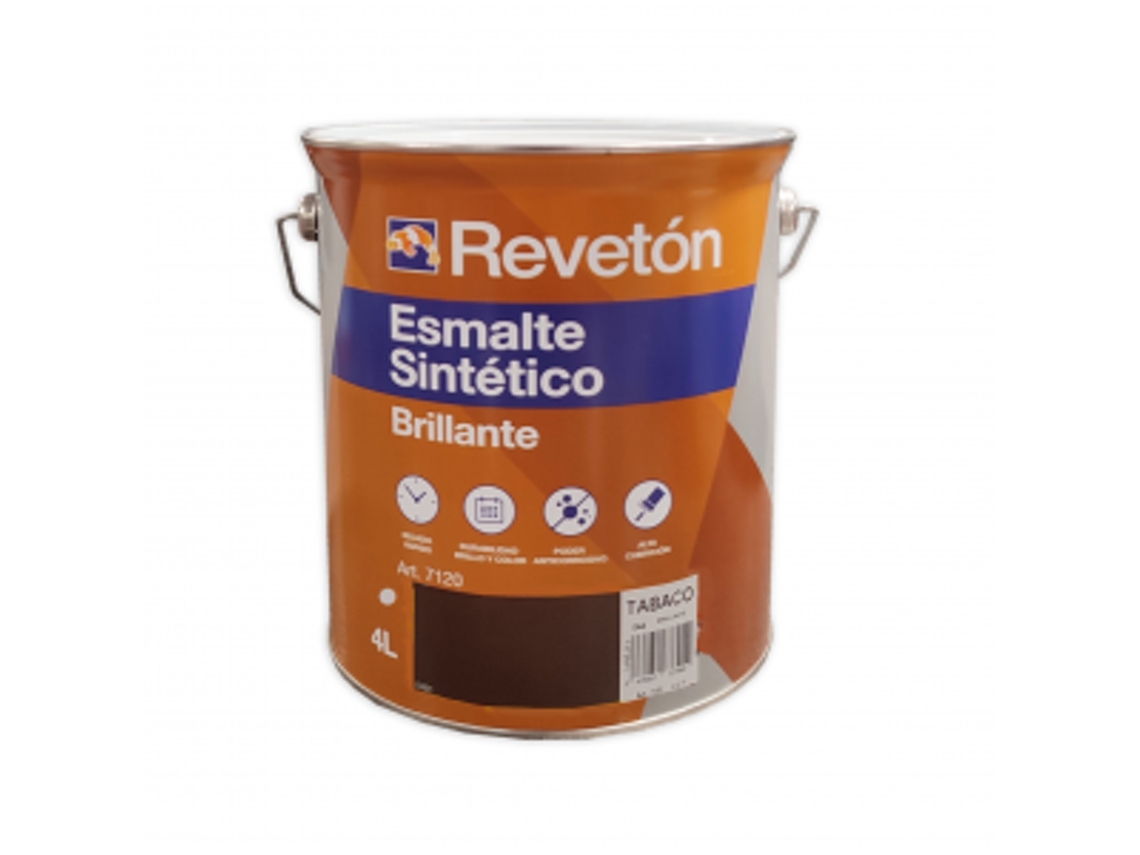 Esmalte Brillante REVETON 4 L Tabaco 045