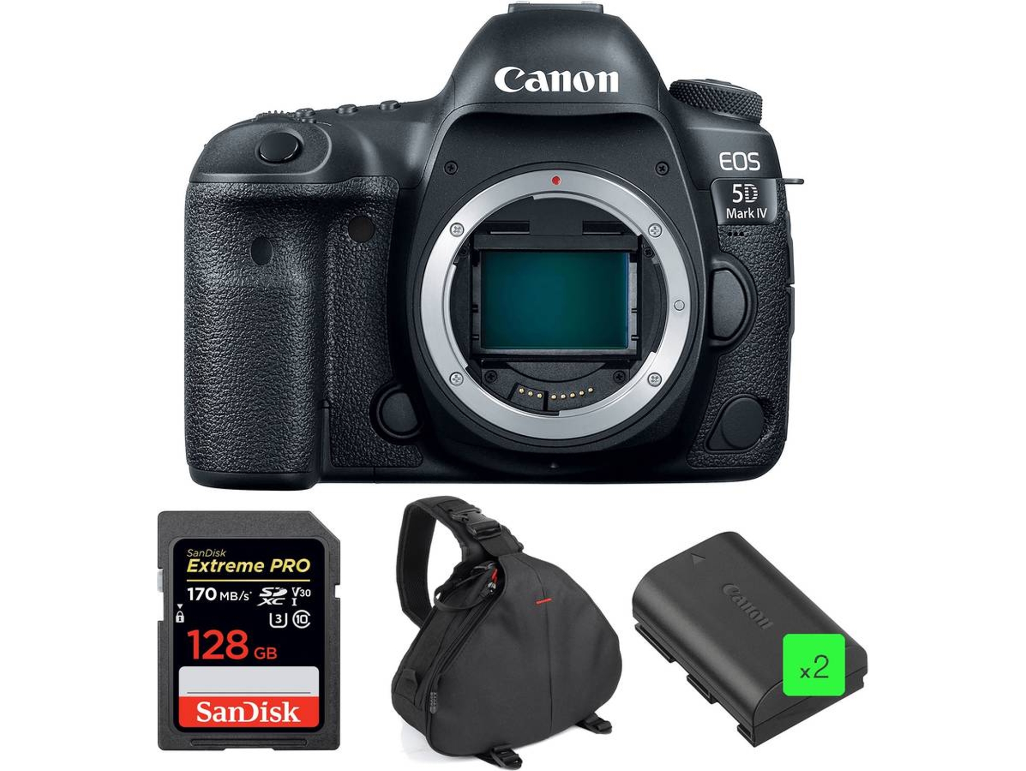 Kit Cámara Réflex CANON EOS 5D Mark IV+ 128GB  + 2 LP-E6N