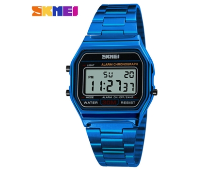 Reloj Digital para Hombre Relojes de Pulsera Impermeables Cuadrados de Negocios-Azul LUUCOZK