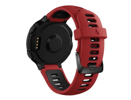 Correa de Silicona bicolor con hebilla negra para Garmin Forerunner 735XT 220 230 235 620 630 - rojo/negro