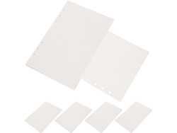 6 Hojas De Papel Cuadriculado Recargable Para Cuadernos De Anillas Desmontables