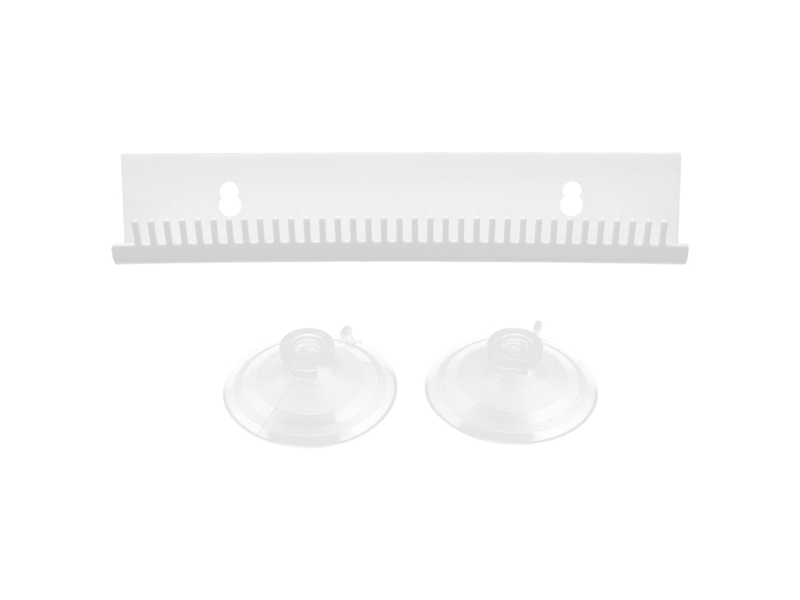 Suporte de parede em formato de U para extensões de cabelo, modelo 2026, ideal para salões de beleza. Grande, na cor branca, perfeito para exibir diferentes estilos e cores de cabelo.