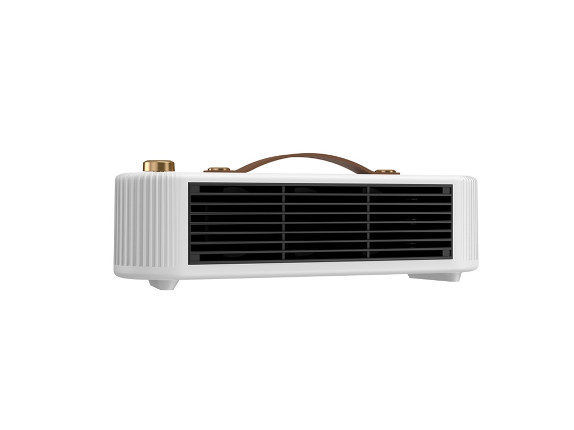Calentador de aire de sobremesa de alta potencia, calentador eléctrico doméstico de cerámica PTC Sfushos (blanco perla, estándar europeo de 220 V)