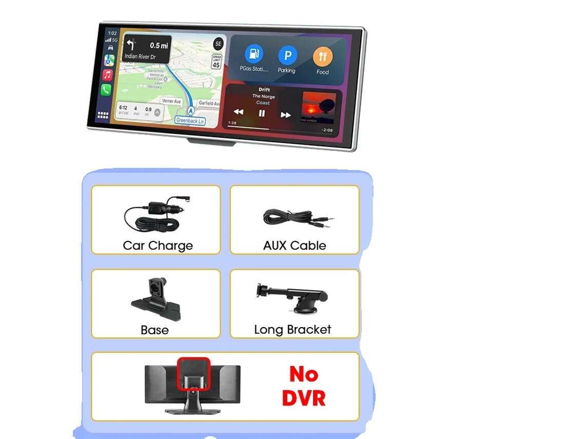 Cámara para el salpicadero, cámara frontal 4K, conectividad inalámbrica, sin grabadora de vídeo digital (DVR).