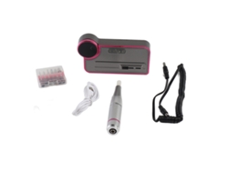 Lima De Uñas Eléctrica Portátil Recargable De 35000 Rpm Para Uso Profesional Y Doméstico, Color Plata, Con 6 Puntas De Lijado.