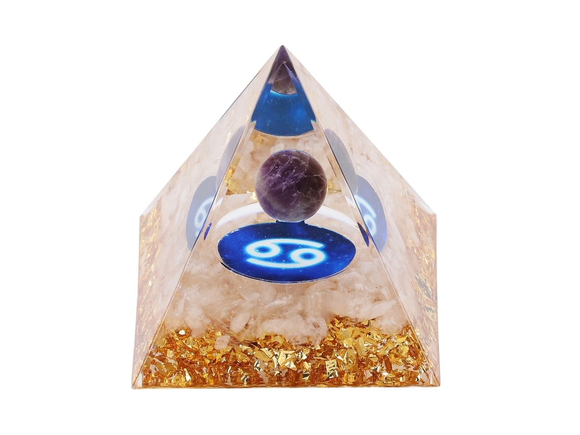 Bjww-pirâmide De Pedra De Constelação Para Energia Positiva Reduzir Estresse Chakra Resina Cura Meditação Poder Câncer