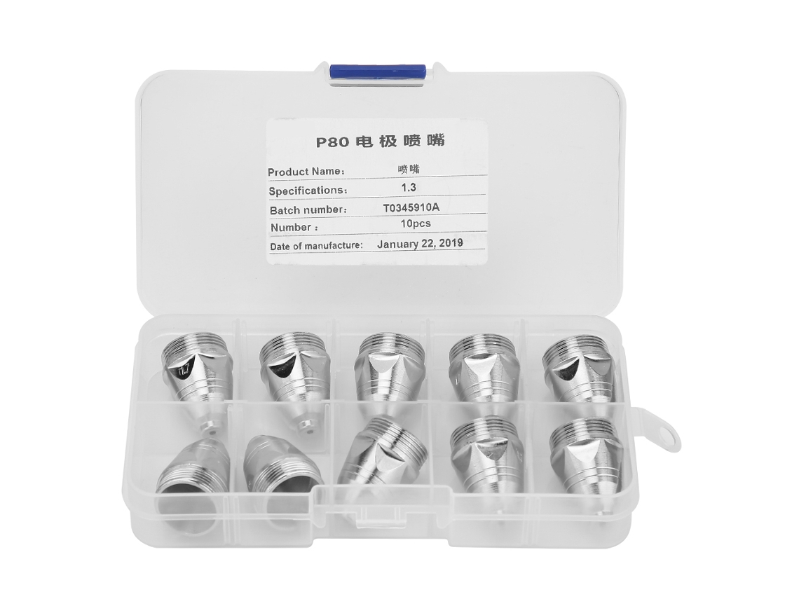 10 boquillas para soplete de corte por plasma P80 (boquilla de 1,3 mm)