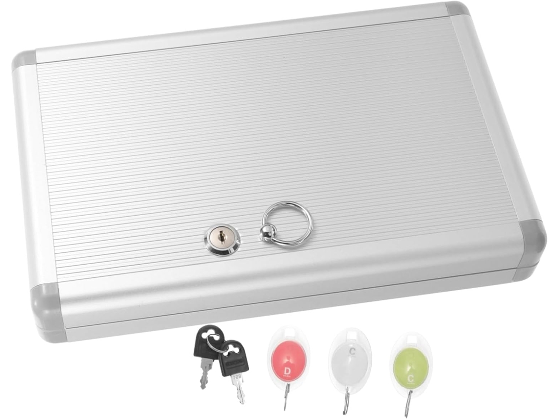 Caja Portallaves De Aleación De Aluminio Para Montaje En Pared Con 24 Posiciones, 21x5, 5x32