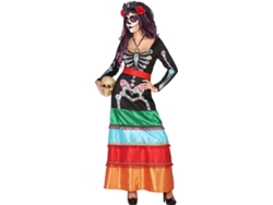 Disfraz de Mujer DISFRAZZES Catrina Multicolor (Talla: S)