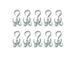 Gancho giratorio de 4 puntas de ABS para colgar sombreros, corbatas y euroconectores, ideal para armarios y hogares, 10 unidades.