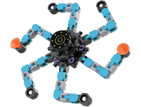 Cadena Transformable alivio del estrés Fidget Spinner deformable peonza DIY descompresión dedo juguetes para niños adultos-B-blue JEDBESETZT