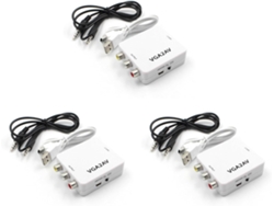 Adaptador Convertidor Escalador 3x Mini Vga A Av Compatible Con 1080p Vga2av Pc Tv Computadora Hd
