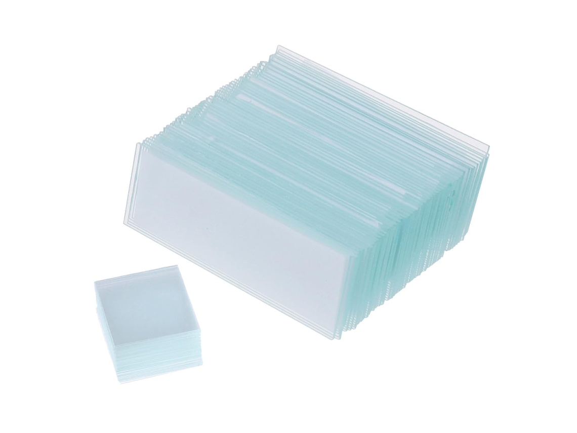 300 accesorios para microscopios ópticos – Kit con 200 portaobjetos cuadrados de vidrio