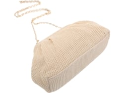 Bolso De Mano Trenzado Para Mujer, Mini Bolso De Noche, Con Forma De Empanadilla Y Cadena Tejida Plisada Para Fiestas.