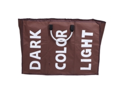 Cesto De Ropa Plegable E Impermeable Con 3 Compartimentos Para Ropa - Café
