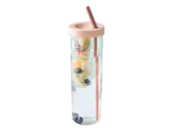 Botella De Agua Portátil Con Infusor De Frutas Y Pajita, Gran Capacidad De 700 Ml, Para El Gimnasio Y Actividades Al Aire Libre.