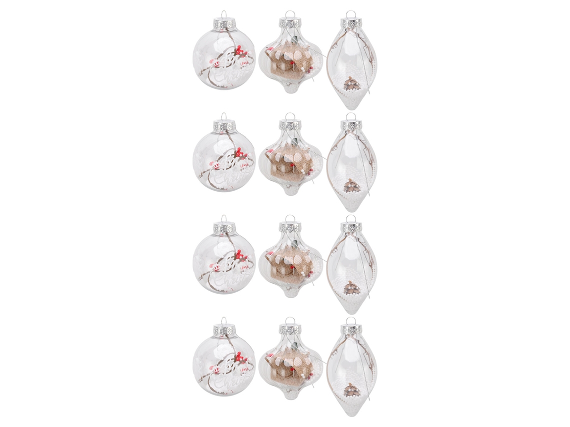 12 Bolas Navideñas De Pet Transparentes, Anticaída Y Ecológicas Para Árboles De Navidad Y Decoración De Fiestas.