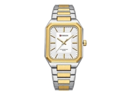 Reloj de pulsera Curren 8457 para hombre, modelo Business, con brazalete de acero y forma cuadrada, movimiento de cuarzo.