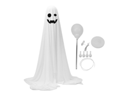 Fantasma Decorativo Para Balcón, Iluminado, Altura Regulable Hasta 165 Cm, Con Batería Para Uso Exterior.