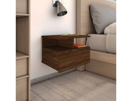 Conjunto 2 Mesita De Noche Flotante VIDAXL Marrón Madera contrachapada (40x31x27 cm)