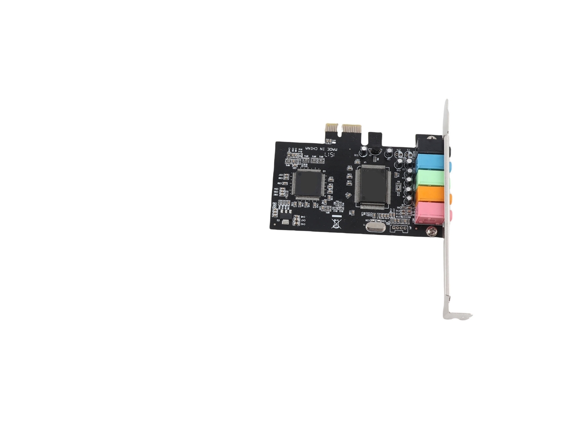 Tarjeta De Sonido Pci Express X1 De 5.1 Canales Con Chip Cmi8738 Y Cd De Accesorios.