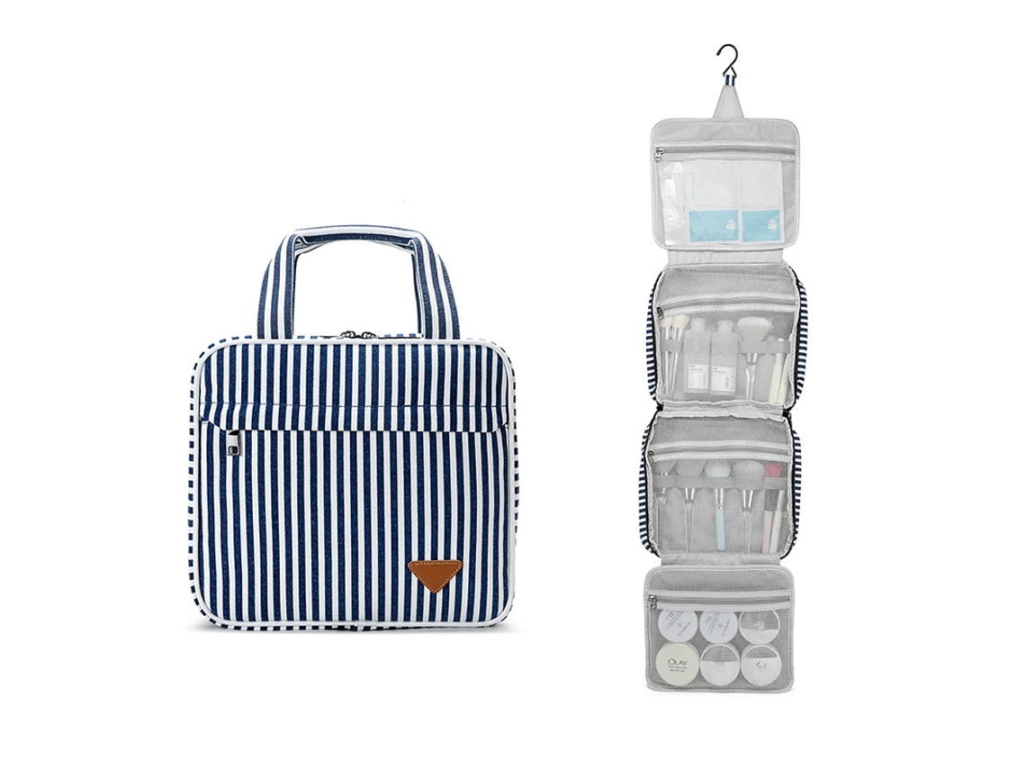 Bolsa de Maquillaje de Lona a Rayas Modelo 4