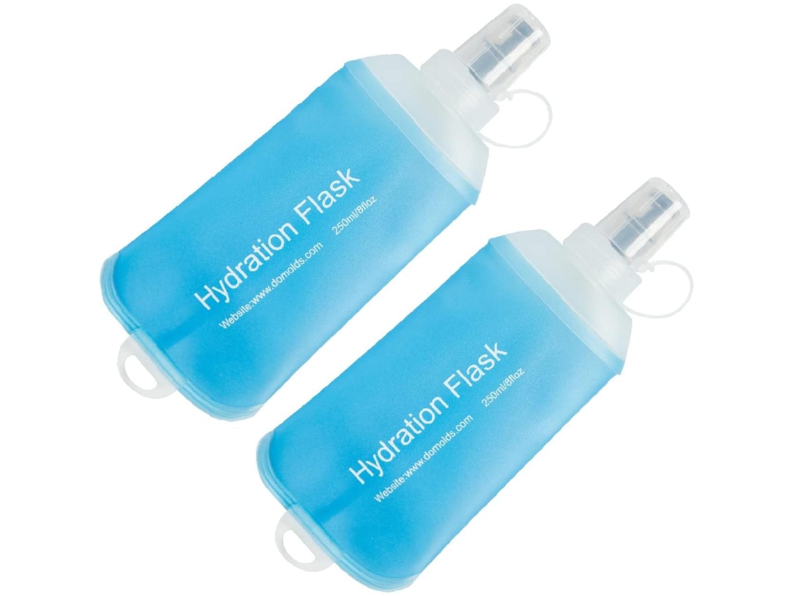(paquete De 2, Azul, 250 Ml) Botella De Agua Blanda, Botella De Agua Plegable De Tpu Para Correr