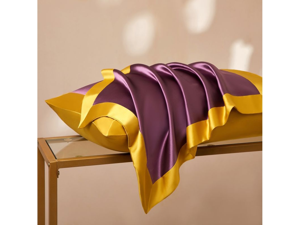 2pack Funda Seda Morera Real Chrui 40 Momme 48x74cm (morado)