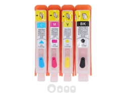 4 Cartuchos De Tinta Negra, Azul, Magenta Y Amarilla Con Chip Permanente Para Hp Officejet 905