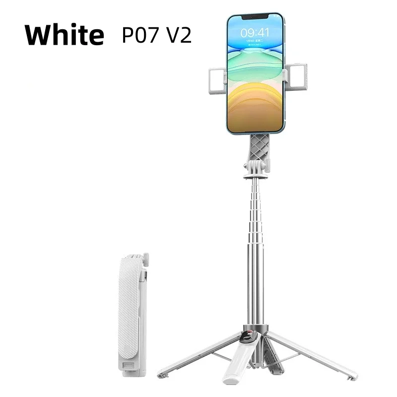 Palo selfie giratorio de 360°, inteligente y flexible, con control remoto Bluetooth. MDUG (blanco)