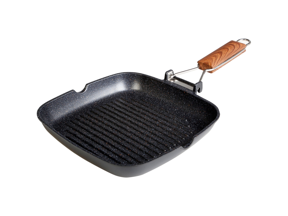 Grill WECOOK (28 X 28 cm - Aluminio Fundido - Negro)