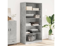 Armario 100x50x200 cm derivados de la madera cemento gris Wsd341251 Lovely Home
